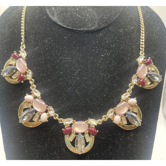 The Limited Multi Color & Shape Stone Statement Necklace - Picture 1 of 7